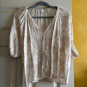 Carly Jean Los Angeles Cream Blouse